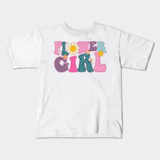 Groovy Flower Girl A Bridesmaid Proposal Flower Girl Toddler Kids T-Shirt